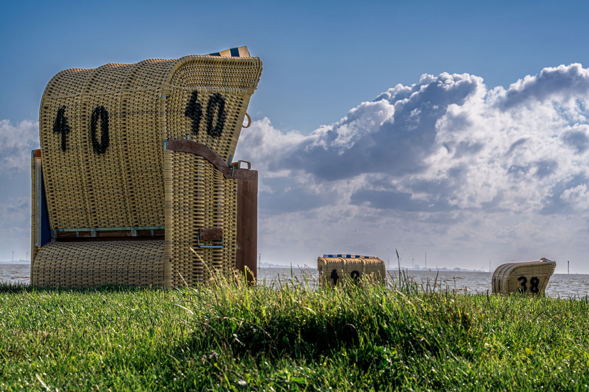 Strandkorb in Wremen am Strand